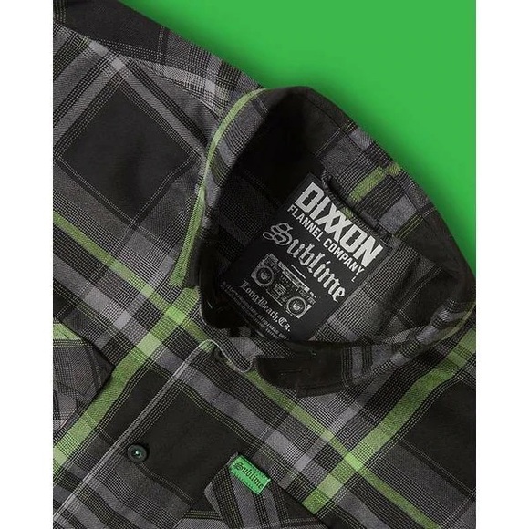 DIXXON SUBLIME Womens Medium Flannel Grey/Green/black - Picture 5 of 5